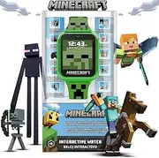 Minecraft Kids Smartwatch - Interactive LED Screen Watch with 10 Custom Watch Faces, Games, Camera, Alarm, Step Tracker & More - Fun Tech Gift for Boys and Girls - Fits Wrists 5.5'' to 8.0"