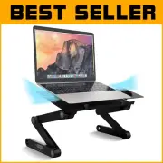 Versatile Adjustable Laptop Stand with Ambidextrous Mouse Pad - Foldable Design