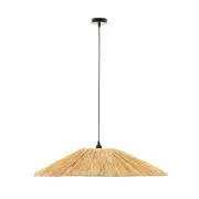 Alluria Transitional Contemporary Raffia Kitchen Pendant Light Bamboo Shade - Large