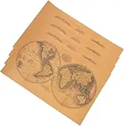 Generic 4pcs World Map Picture Vintage Posters Vintage Home Decor Retro Decor Wall Art Picture for Bedroom Wall Decor Art Pictures for Wall Pictures Wall Decor Farmhouse Picture Wall Paper