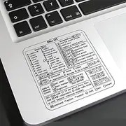 Keyboard Shortcut Stickers, Shortcut Key Sticker Adhesive Sticker Accessories, Shortcut Key Tips Waterproof Computer Sticker Laptop Desktop Keyboard Stickers (MAC OS-1 * 2)
