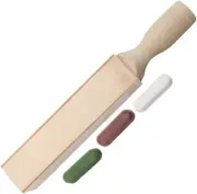 Garos Goods Four Sided Strop with Compound w/ 3 Flesh & 1 Leather Side 3 Bars