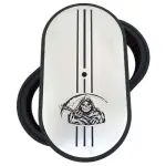 15" Oval Air Cleaner Kit - Grim Reaper Skeleton with Stripes, Laser Engraved