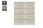 Ovela 8 Drawer Storage Chest (Wood Grain White Oak), Dressers & Chests of