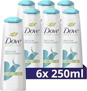 Dove 2-in-1 Shampoo & Conditioner Daily Moisturiser Intensive Care for Smooth Hair 250 ml Pack of 6