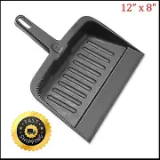 12 x 8" Heavy Duty Durable Plastic Dust Pan With Handle Wide Sweep Cleaning Tool
