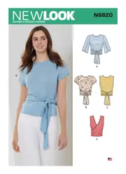 New Look Sewing Pattern N6620 6620 Misses' Wrap Tops