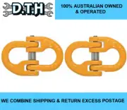 2 X ARK 6MM HAMMERLOCK SHACKLE CHAIN CONNECTING LINK 1.12 TONNE RATED