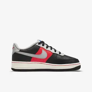 Nike AIR FORCE 1 LV8 EMB (GS) 大童休閒鞋-黑紅-DJ9993001