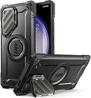 [SUPCASE] for Samsung Galaxy S24 Ultra Case MagSafe with Stand [Built-in Camera Cover Kickstand] [S Pen Friendly] [Support Wireless Charging] Heavy Duty Rugged Magnetic Case for S24 Ultra, Black