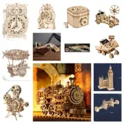 Robotime Rokr DIY 3D Wooden Puzzles Building Toys Set for Adult Kids Xmas Gifts