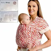 new Embrace Cozy Newborn Baby Wrap Carrier 7-35 Pounds, Red Zebra not Ergobaby