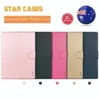 Samsung Tab S9 S8 S7 Plus Ultra Leather Flip Stand Shockproof Wallet Case Cover