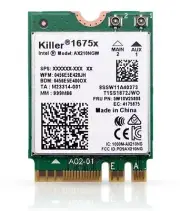 Killer Series for Intel AX1675x Gaming WiFi 6E Adapter Upgrade | M.2 WiFi Card