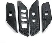 Toggle Switch for ES ES200 ES250 ES300h ES350 2018 2019 2020 2021 Car Inner Door Window Switch Panel Cover Bezel Trim Frame (Color : Black)