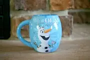 NEW 16 OZ "OLAF" "ELSA" DISNEY FROZEN COFFEE MUG LIGHT BLUE SNOWFLAKE