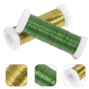 2 Rolls of Artificial Flower Stems Multi-function Flower Stem Iron Wires DIY