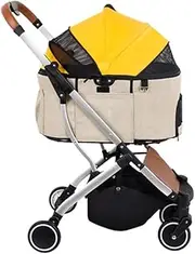 Pet Stroller Lightweight Detachable Pet Stroller Small and Medium-Sized Foldable Aluminum Alloy Stroller for Dogs and Cats Small Pet Stroller