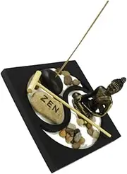 JOINPAYA Buddha Statue Tray Zen Garden Miniature Meditation Decor Desktop Sand Table Random Color