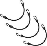 HOMSFOU Secure Your Bike or Motorcycles 4pcs Elastic Fixed Straps Hooks Strong Luggage Straps for Camping Travel