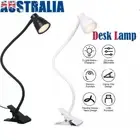 Flexible Clamp Clip On LED Light Reading Table Desk Bed Bedside Night Lamps AU