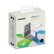 Momax World 35W GaN AC Travel Adaptor With cable - White