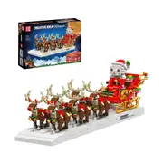 Mould King 10154 Motorised Reindeer & Santa Claus Sleigh Building Set - 2,073 Pcs