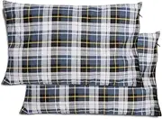 REDCAMP Small Camping Pillow Lightweight and Compressible, Flannel Travel Pillow with Removable Pillow Cover, 2 Pack