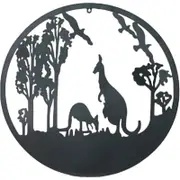 Joey Kangaroo Metal Wall Art 60cm