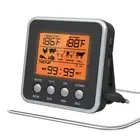 AGSIVO Digital Food Oven Meat Thermometer with Probe Timer Alert Backlight Outdo