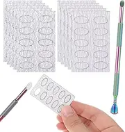 COMNICO Nail Cuticle Pusher and 10pcs Self-Adhesive Sandpaper Nail Cleaner Pre-Treatment Cuticle Pusher NailArt Pre-polishing Sand Paper Replace Sanding Paper NailCare Tools