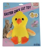 Cathaus Whimsy Rechargeable Moving Easter Chick Electric Plush Cat Toy Flops