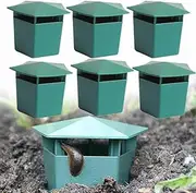 Slug Traps for Garden, Beer Slug & Snail Traps Friendly to Catch Snails Catcher,Reusable Plastic Slug Beer Traps for Garden,Snail Trapper Slug House for Garden Farm,Slug Plastic Box (6pcs)