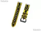 Yellow & Black Skull Crossbones Leather Band for Fitbit Versa 2 & Versa Lite SE