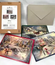 Hallmark Thomas Kinkade Disney Christmas Cards Box of 24 (3 assorted styles) NOS