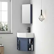 Gtzly Bathroom Cabinet with Sink, Wall Mounted Bathroom Vanity with Mirror, Bathroom Sink Combo for Small Spaces, Sink Design (45 cm)