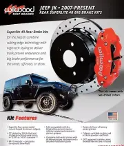 2007-2017 Jeep Wrangler, Forged Narrow Superlite 4R Big Brake, Rear Brake Kit (for: Jeep)