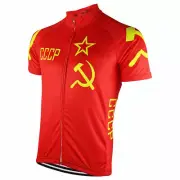 Retro RUSSIA SOVIET UNION CCCP Cycling Jersey Bicycle Jersey Cycling Shirt Tops