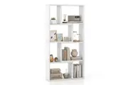 Giantex 4-Tier Bookshelf 8-Cube Storage Organiser Open Display Rack Wooden Storage Cabinet White