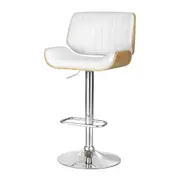 Galina Swivel Bentwood Bar Stool - White