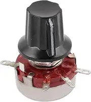 Aexit WTH118 (Control electrical) Rotary Carbon Film Potentiometer 1K5 Ohm Adjustable Resistance (63ry381qf685) w Cap