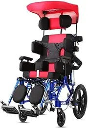 Wheelchair,Multifunction Child Wheelchairs 26Kg Ergonomic Advanced Comfortable Armrest Adjustable Backs Legs 100Kg Load Bearing 36 * 36Cm Seat Manual Wheelchair,Portable