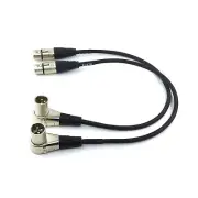 Right-Angle Male XLR to Straight Female XLR XLR Adapter Cable 2Pack