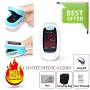 50M CONTEC Finger tip Pulse Oximeter Blood Oxygen Spo2 Monitor+ carry case LED