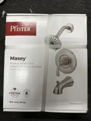 Pfister Masey 8P8WS2MCSK Brushed Nickel Single Handle Tub Shower Kit with Valve