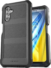 [ENCASED] Falcon Armor for Samsung Galaxy A13 5G Phone Case with Built-in Screen Protector (Black)