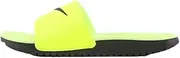 [Nike] Boys' Kawa Slide Sandal (GS/PS), Black/White, 5 M US Big Kid