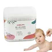 Baby Cotton Swabs | Soft Double Tipped Baby Safe Tips with Storage Box - Wooden Sticks, Cleaning Tools for Hygiene and Beauty Care