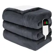 PTQ Premium Heated Throw Blanket 50"×60" - Ultra Cosy Soft Electric Blanket w...