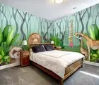 3D Forest Animal Wallpaper Wall Mural Removable Self-adhesive 479
